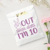 Sachets En Papier Peace Out Chiffres simples J'ai 10 ans ! (Scellé)