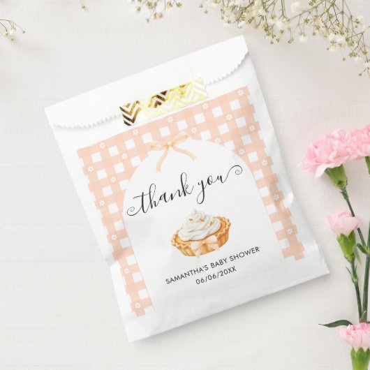 Sachets En Papier Peach Coquette Pumpkin Pie Baby Shower Thank You (Scellé)