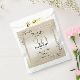 Sachets En Papier Pearl Gem & Parties scintillant 30e anniversaire d