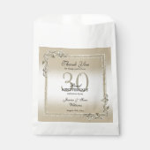 Sachets En Papier Pearl Gem & Parties scintillant 30e anniversaire d (Devant)