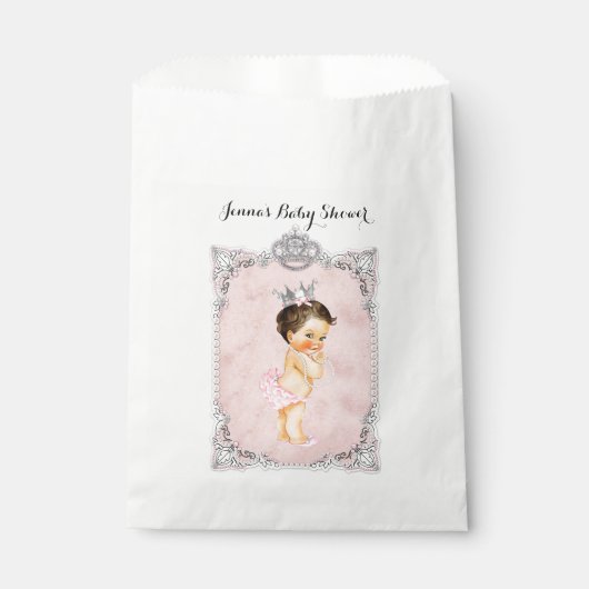 Sachets En Papier Pearls Diamonds Princess Baby Girl Blush Rose (Devant)