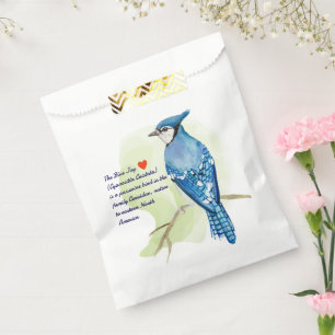 Sachets En Papier Peinture aquarelle geai bleu