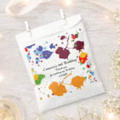 Sachets En Papier Peinture Colorée 9e fête d'anniversaire (Coupé)