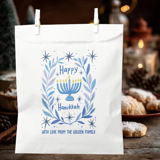 Sachets En Papier Peinture de vacances en gros Hanoukka Menorah pers