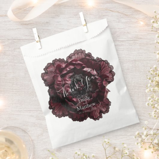 Sachets En Papier Peonies gothiques baroques (Coupé)