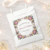 Sachets En Papier Peonies roses Rococo Frame Mariage Faveur (Coupé)