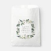 Sachets En Papier Peony blanc | Cadre floral "L'amour est doux" Mari (Devant)