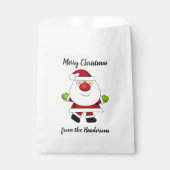 Sachets En Papier Père Noël à noeud rouge (Devant)