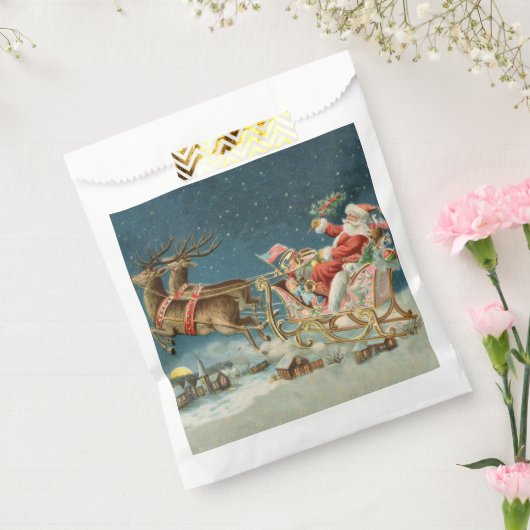 Sachets En Papier Père Noël Antique Sleigh Reindeer (Scellé)