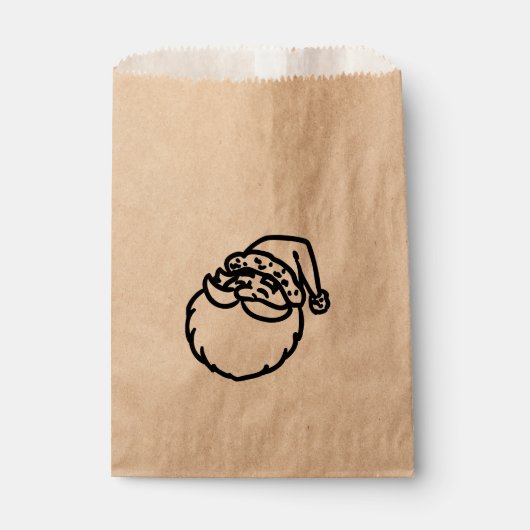 Sachets En Papier Père Noël Face Noël Fête Treat (Devant)