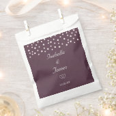 Sachets En Papier Perles chic sur mariage cassis (Coupé)