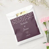 Sachets En Papier Perles chic sur mariage cassis (Scellé)