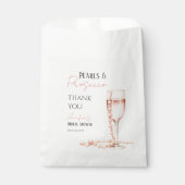 Sachets En Papier Perles & Prosecco Blush Fête des mariées rose Favo (Devant)
