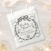 Sachets En Papier Perles & Prosecco Coquette noire à nœud Mariage Sh (Coupé)