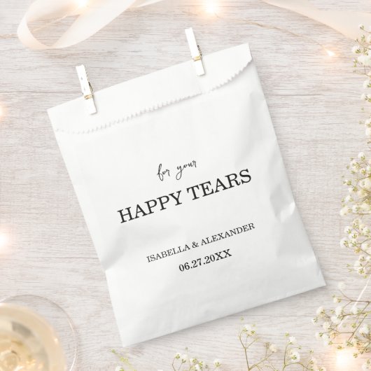 Sachets En Papier Personalised Happy Tears Wedding Confetti Favours (Coupé)