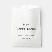 Sachets En Papier Personalised Happy Tears Wedding Confetti Favours (Devant)