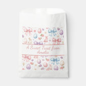 Sachets En Papier Personalized Coquette Bunny & Pink Bow Easter (Devant)