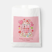 Sachets En Papier Personalized Cute Milkshake Classroom Valentine (Devant)