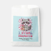 Sachets En Papier Personalized Cute Raccoon Classroom Valentine (Devant)