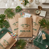 Sachets En Papier Personalized Kraft Wedding Tropical Palm Trees & H