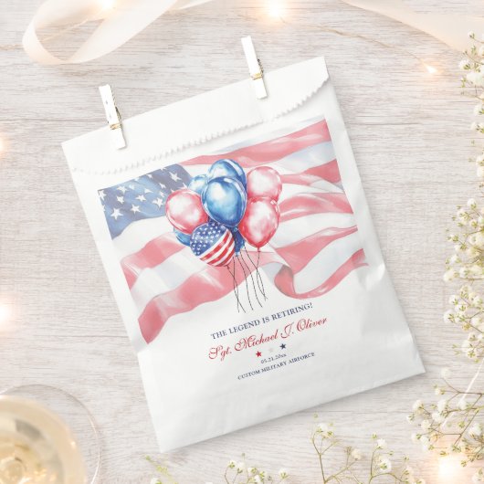 Sachets En Papier Personalized U.S. Military Retirement (Coupé)
