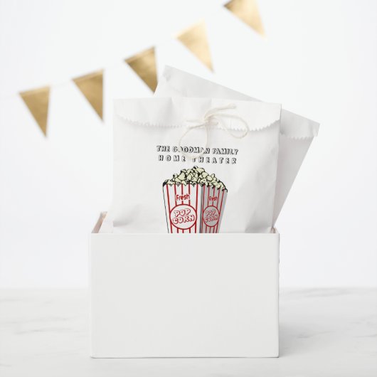 Sachets En Papier Personnalisé Home Theater Personnalisé Popcorn (Fête)