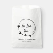 Sachets En Papier Personnalisé Laissez l'amour grandir Mariage (Devant)