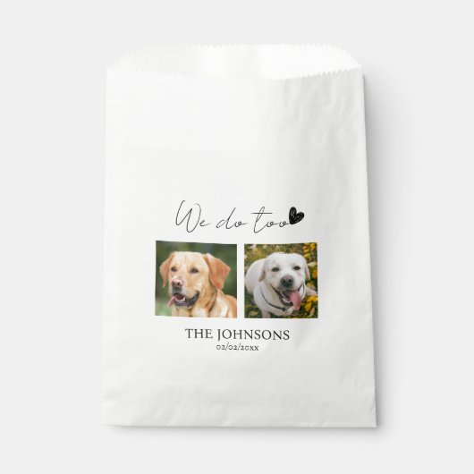 Sachets En Papier Personnalisé nous sommes trop familier mariage (Devant)