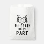 Sachets En Papier Personnalisé Til Death Gothique Squelette Mariage (Devant)