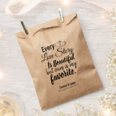 Sachets En Papier Personnalisée Belle histoire d'amour Mariage Trait (Coupé)