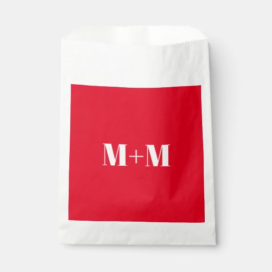 Sachets En Papier Personnaliser avec lettre blanche initiale Numéro (Devant)