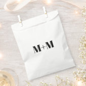 Sachets En Papier Personnaliser avec lettre noire initiale Numéro bl (Coupé)