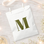 Sachets En Papier Personnaliser monogramme initial mousse d'olive ca (Coupé)