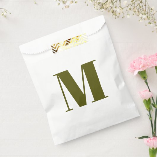 Sachets En Papier Personnaliser monogramme initial mousse d'olive ca (Scellé)