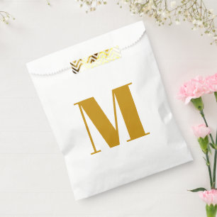 Sachets En Papier Personnaliser monogramme initial moutarde cadeau b