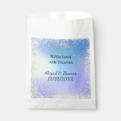 Sachets En Papier Personnaliser Parties scintillant Bleu Violet Mari (Devant)