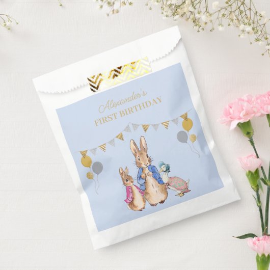 Sachets En Papier Personnaliser Peter lapin 1er anniversaire (Scellé)