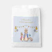 Sachets En Papier Personnaliser Peter lapin 1er anniversaire (Devant)