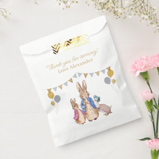 Sachets En Papier Personnaliser Peter lapin Merci blanc (Scellé)