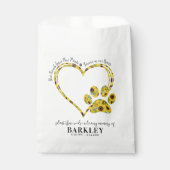 Sachets En Papier Pet Memorial Seed Packet Empreinte de patte Heart (Devant)