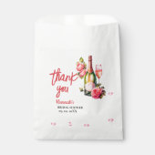 Sachets En Papier Pétales et Prosecco Remerciements de mariage (Devant)