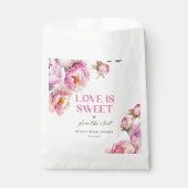 Sachets En Papier Pétales et prosecco rose vif l'amour est doux (Devant)
