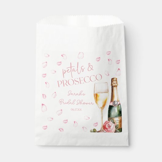 Sachets En Papier Pétales & Prosecco Mimosa Champagne Réception de M (Devant)