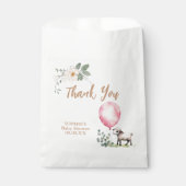 Sachets En Papier Petit Agneau rose floral doux (Devant)