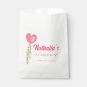 Sachets En Papier Petit Amour Rouge Coeur Ballons Anniversaire (Devant)