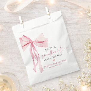 Sachets En Papier Petit amour Valentine's Pink Bow Baby shower