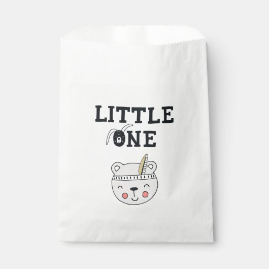 Sachets En Papier Petit | Baby Indian Picnic Bear | (Devant)