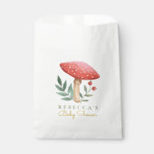 Sachets En Papier Petit Baby shower aux champignons (Devant)