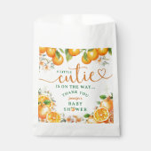 Sachets En Papier Petit Baby shower Citrus Orange Cutie Favoriser Sa (Devant)