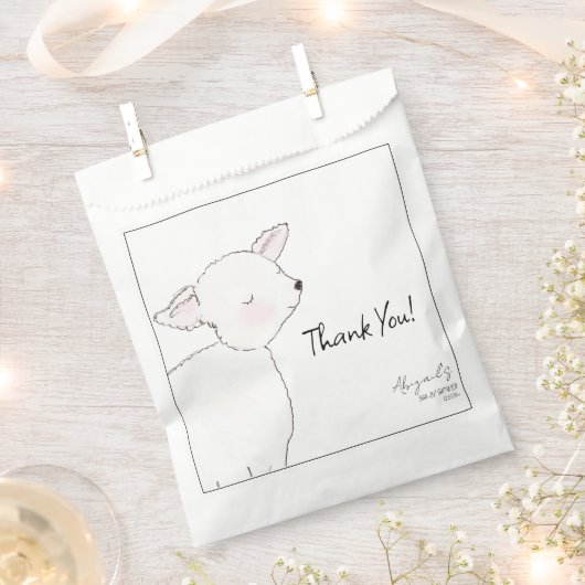 Sachets En Papier Petit Baby shower d'agneau (Coupé)